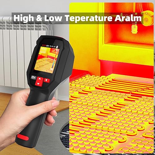 BSIDE Thermal Imaging Camera 240 x 240 Resolution Handheld Infrared Camera, 15 Thermal Palettes with 320 x 240 Full-Viewing TFT LCD for Home Inspection HVAC Electrical, 25Hz Refresh Rate, -4℉~1022℉ - Poueer