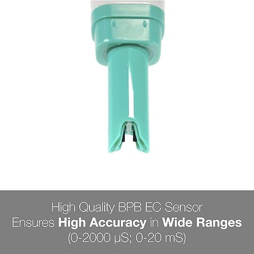 Apera Instruments Value Series EC20 Conductivity (EC) Pocket Tester Kit, ±1% F.S Accuracy in 0 to 20 mS/cm, BPB Sensor - Poueer