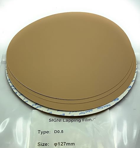 SIGNI Diamond Precision Lapping Microfinishing Film PSA Backing 5 inch (0.5 Micron, 5 Pack) - Poueer
