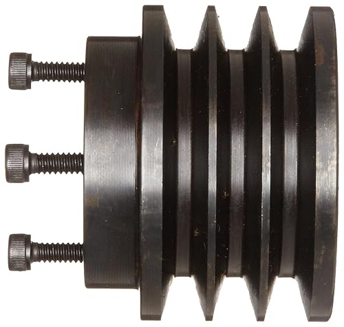Martin 3 3V 412 SH Hi-Cap QD Sheave, 3V Belt Section, 3 Grooves, SH Bushing required, Class 30 Gray Cast Iron, 4.12' OD, 6022 max rpm, 4.07' Pitch Diameter - Poueer
