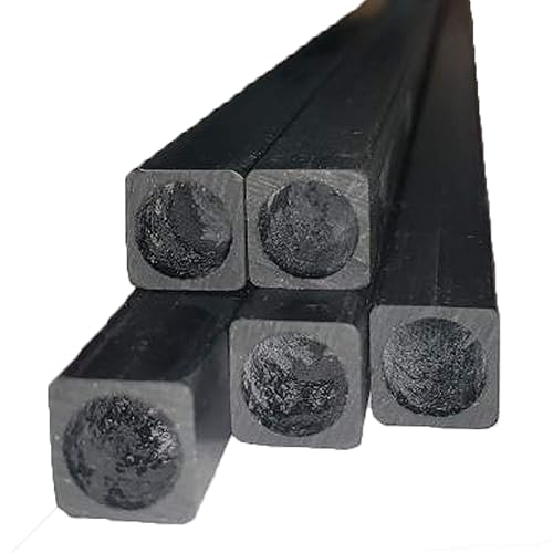 (2) 6mm x 6mm x 1000mm - Pultruded Carbon Fiber - Square Tube-Round Center- RC Hobbies, Drones, Special Projects- RC - (2) Tubes - Poueer