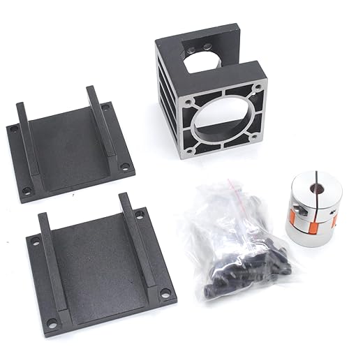 Neam23 Motor Bracket and Coupling for HRC45-B Belt Drive Linear Guide Rail - Poueer