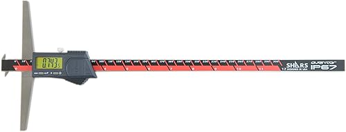 Aventor 12'/300mm IP67 Double Hook Electronic Digital Depth Gage 303-1785 R] - Poueer