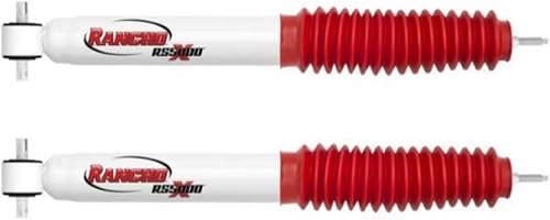 RS5000X Series Set of Front & Rear Shocks fits 1997 2006 Wrangler TJ with 2.5' Lift - Accommodates Larger Wheels - Includes TrendsAuto Decal - Poueer