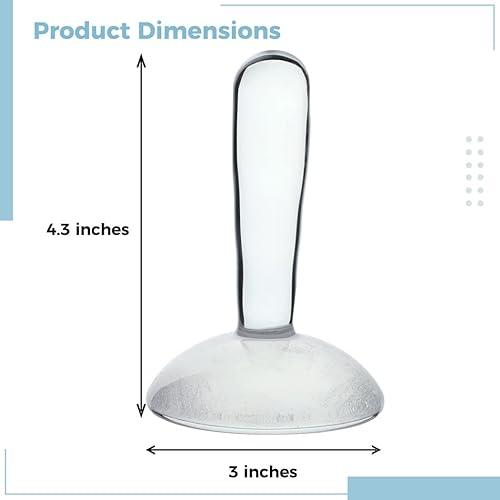 Paint Making Pestle Pigment Grinder For Grinding: Glass Muller Flat Bottom Clear - Poueer