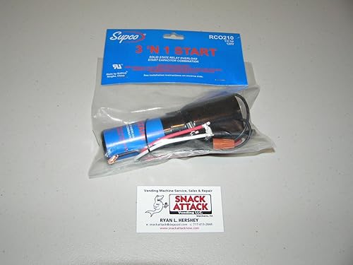 DIXIE NARCO BEV MAX & AMS - Compressor 3 n' 1 Start Capacitor, Relay & Overload 1/2HP (RCO210) /! - Poueer