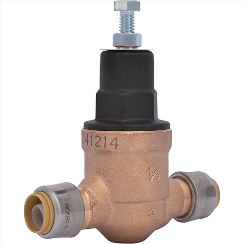 SharkBite 3/4 Inch EB45 Direct Pressure Regulating Valve, Push to Connect Brass Plumbing Fittings, PEX Pipe, Copper, CPVC, PE-RT, HDPE, 23808-0045 - Poueer