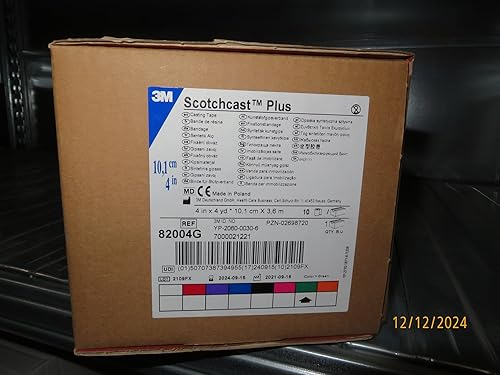 Scotchcast 3M Scotchcast 82004G Plus Casting Tape, Green 4' x 4 Yard (Pack of 10) - Poueer