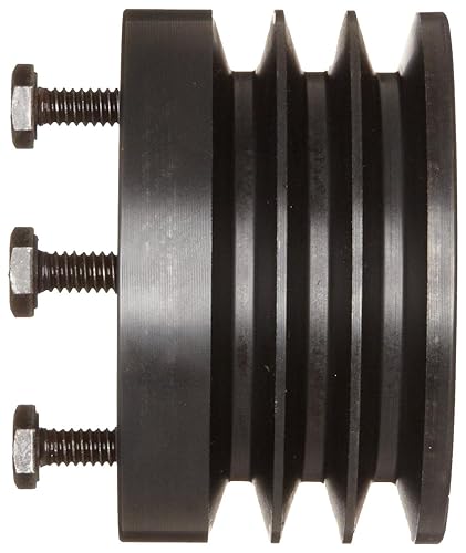 Martin 3 3V 412 SH Hi-Cap QD Sheave, 3V Belt Section, 3 Grooves, SH Bushing required, Class 30 Gray Cast Iron, 4.12' OD, 6022 max rpm, 4.07' Pitch Diameter - Poueer