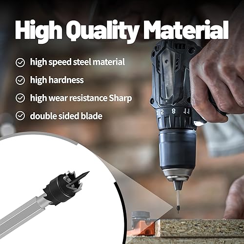 Spot Weld Cutter Set Double Sided,3/8' HSS Spot Weld Cutter Remover Drill Bits Hex Sheet Metal Hole Cutter Remover Kit for Power Drill Spot Welding, by NAKAO (16 Pcs) - Poueer