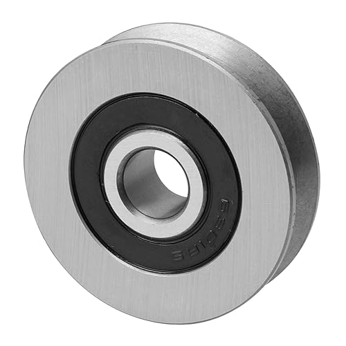 CNBTR Iron Cable Pulley Wheel Bearing U Shaped Pulley 12x50x13MM Load 512KG Pack of 8 - Poueer