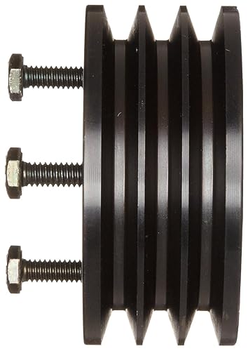 Martin 3 3V 412 SH Hi-Cap QD Sheave, 3V Belt Section, 3 Grooves, SH Bushing required, Class 30 Gray Cast Iron, 4.12' OD, 6022 max rpm, 4.07' Pitch Diameter - Poueer