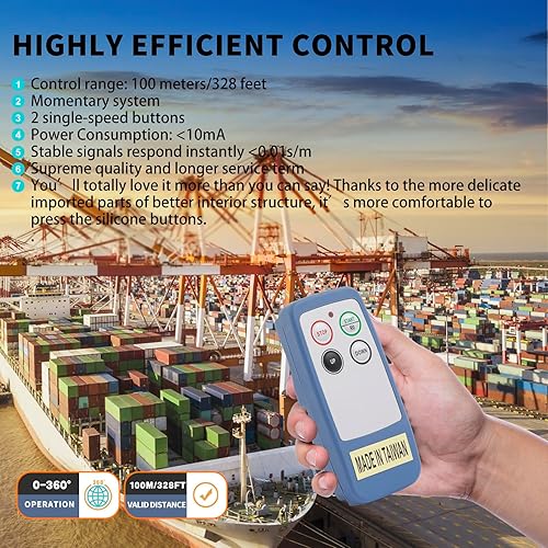 SAGA-L4 Industrial Wireless Crane Remote Control Mini Portable 2 Transmitters 110V Receiver - Poueer