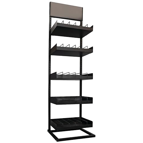 LAUCO Aerosol Rack Assortment Display - Holds up to 150 Aerosol Cans - 5 Tier Spray Paint Can Storage Rack Organizer - 68.8' H x 18.3' L x 18.3' W - Poueer
