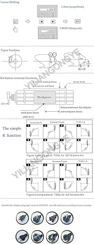 6' 24' 2 Axis Digital Readout DRO Display 5um Precision Linear Scale Encoder 150mm 600mm for CNC Wire Milling Cutting Machine - Poueer