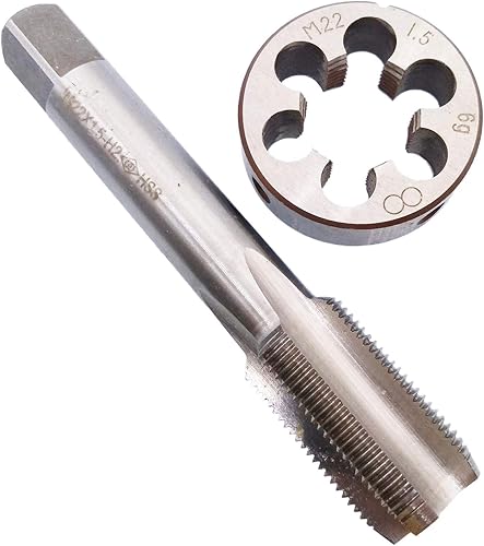 HSS M22 x 1.5mm Tap and M22 x 1.5mm Die Metric Thread Right Hand - Poueer