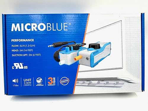 BlueDiamond MicroBlue Condensate Removal Pump for Mini-Split AC Systemes up to 18,000 btu. Extreamly quick and reliable mini-split condensate pump. - Poueer