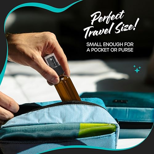 Nevlers 48 Pack Blue 1 Oz Glass Spray Bottle | The Blue Misting Glass Bottles Includes Sprayers, a Funnel & Brush with Bonus Labels to Easily Identify its Contents - Poueer