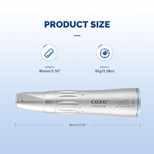 Coxo CX235-1B Low-Speed Electric Handpiece, 1:1 Inner Channel, Contra Angle, #C-1B, Sold by JMU - Poueer