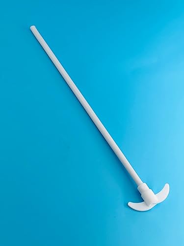 PTFE Overhead Stirrer Electric Stirring Rod Stirrier Mixer Shaft with Foldable Paddle for Lab (600MM-145MM-10MM) - Poueer