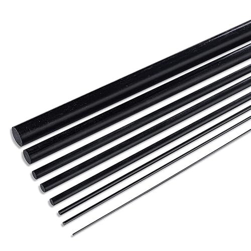 5pcs 1000mm Solid Carbon Fiber Rods Diameter 1mm 1.5mm 2mm 3mm 4mm 5mm 6mm 7mm 8mm 9mm 10mm RC Aircraft Kite Matte Carbon Rods Carbon Fiber Rods(3.0x1000mm) - Poueer