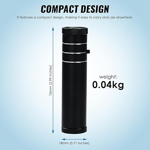 Focusing Spectroscope Prism Gem Spectroscope with Adjustable Focus Gemology Spectrometer Gemological Testing Tools Aluminum Body for gemological Testing, Antique, Fairs, and Gemstone Identification - Poueer