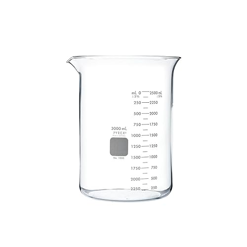 Pyrex 1000-3L Pyrex 1000-3L Brand 1000 Griffin Low-Form Beaker - Poueer