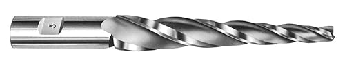 1/16' Tip Dia. x 1-1/2' Flute Length - HSS Tapered End Mill - 5 Degree Per Side - Poueer