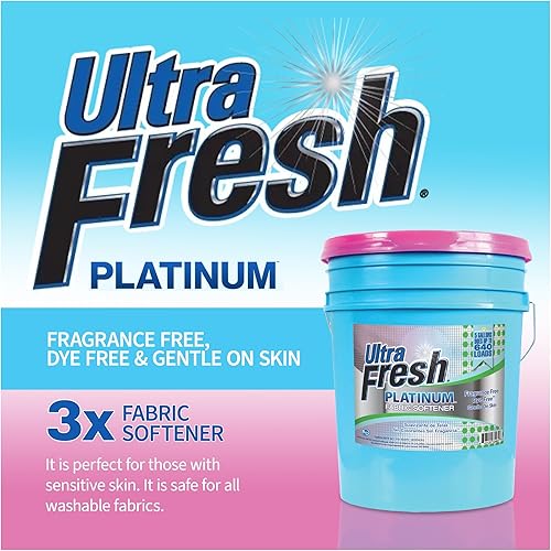 Ultra Fresh Platinum Fabric Softener Up to 640 Loads, Tropical Escape, 5 Gallon - Poueer