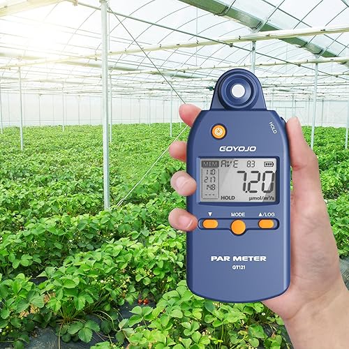 PAR Meter for Plant Light Analyzer, High Precision Quantum Light Intensity Measuring, Spectrum Lux Meter PPFD Meter for Plants Led Grow Lights Indoor and Outdoor, 400-700 Range Optimize Lighting - Poueer