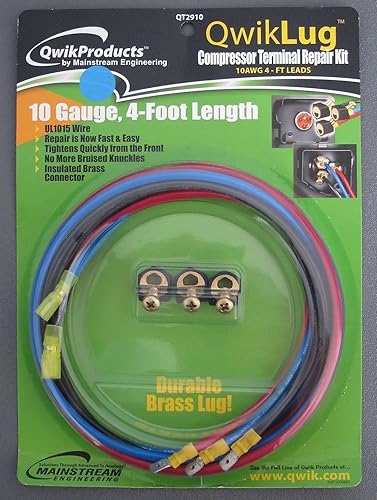 QT2910 3 Terminal Repair Kit 10AWG 4FT LEADS W/SPADE 10 GAUGE - Poueer