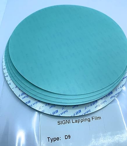 SIGNI Diamond Precision Lapping Microfinishing Film PSA Backing 5 inch (0.5 Micron, 5 Pack) - Poueer