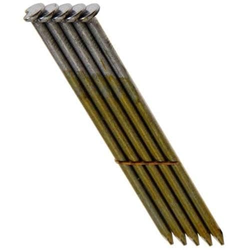 GRS10D 28-deg Bright Wire Clipped Head Nails, Smooth 3-inch by .120, Steel (2000 per Pack) - Poueer