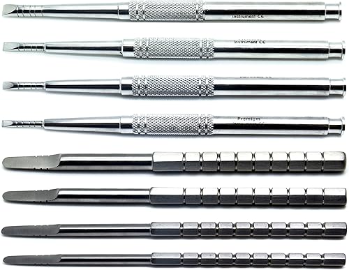Dental Chisels 8 Pieces Ridge Standard Implant Bone Splitting Periodontal Extracting Instruments - Poueer
