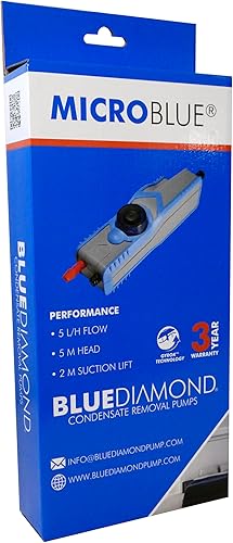 BlueDiamond MicroBlue Condensate Removal Pump for Mini-Split AC Systemes up to 18,000 btu. Extreamly quick and reliable mini-split condensate pump. - Poueer