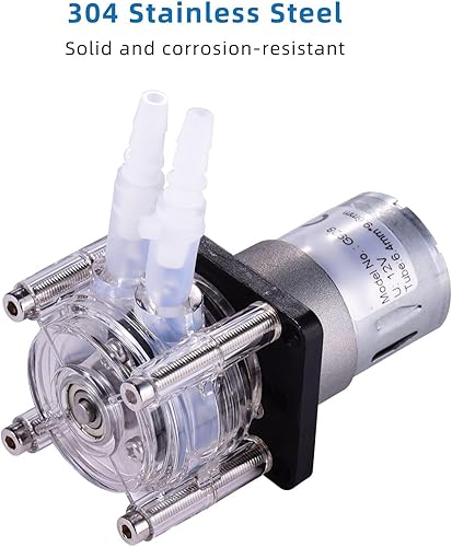 Peristaltic Pump 500ml per Min Metering Pump Vacuum Pump with Adjustable Flowing Direction Function for Lab Experiment (Black) - Poueer