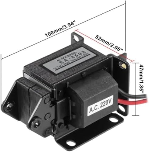SA-2502 Lift 1.5kg Stroke 15mm AC24V AC 110V 220V AC Tractive Solenoid Electromagnet 1Pcs(AC24V) - Poueer