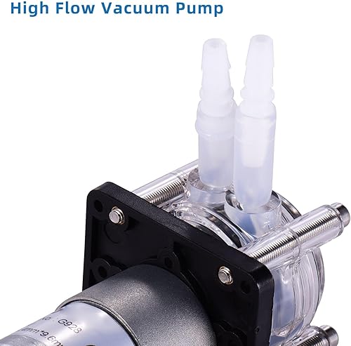 Peristaltic Pump 500ml per Min Metering Pump Vacuum Pump with Adjustable Flowing Direction Function for Lab Experiment (Black) - Poueer