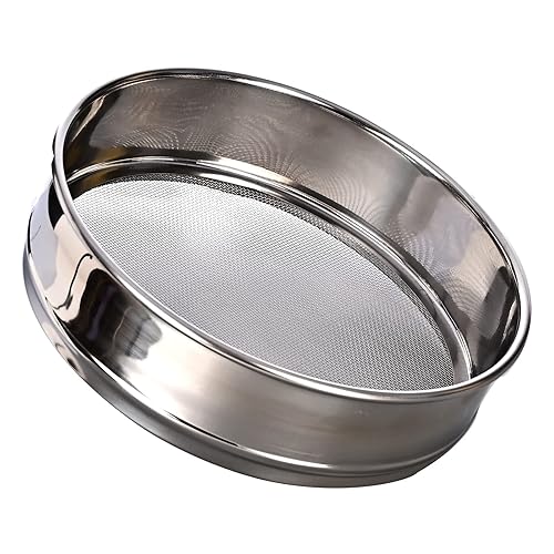 LABALPHA 300 Mesh Lab Sieves, #300 Mesh Test Sieve, 8'' Diameter, 304 Stainless Steel Wire Cloth (0.054mm) - Poueer