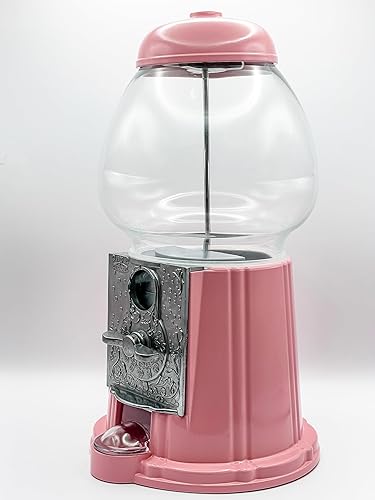 Classic Gumball Machine/Candy Dispenser, 9 Inch - Bubble Gum Pink - Poueer