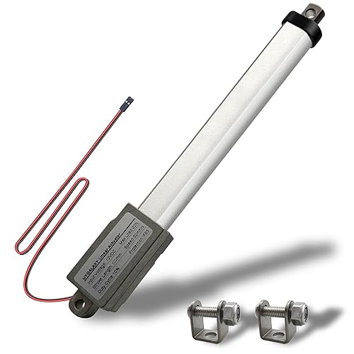 UYGALAXY 3' Stroke Micro Electric Linear Actuator 12V - 32N/7.2lb Speed 1.2'/sec Mini Waterproof Metal Mini Motion Actuator with Mounting Bracket for DIY Robot Cabinet Drawer Shutter Cosplay - Poueer