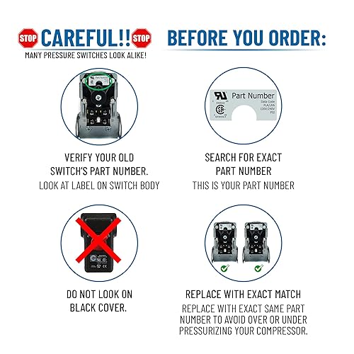 Condor USA 11LC2E 120-150 PSI 4 Port Air Compressor Pressure Switch - Poueer