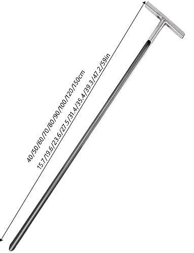 Grain Sampling Probe - Stainless Steel Sampler Soil Test Kits Soil Probes Tool for Granule and Solid Sack Bag Sampling(2.8cm,150cm) - Poueer