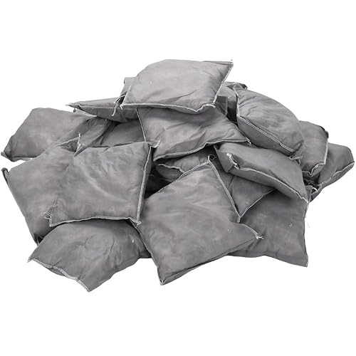 Universal Gray Sorbent Pillows: 9' x 9' x 2' (Pack of 32 Pillows) - Poueer
