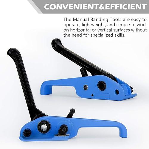 MYFAMIREA Heavy Duty Banding Strapping Kit with Tensioner Tool, 1/2' x 3500FT Polypropylene Plastic Packaging Strapping, 300 Metal Seals, Sealer Tool for Pallets, Logistics, Warehouse (Red) - Poueer