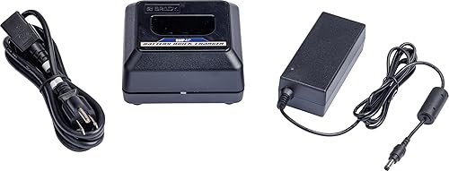 Brady M410 Label Printer Quick Charger, 110-240V AC Power Supply for Batteries with 12ft Cable, for BMP41, BMP61, M410 Industrial Portable Label Makers, 2.75' H x 4.5' W x 4' D - Poueer