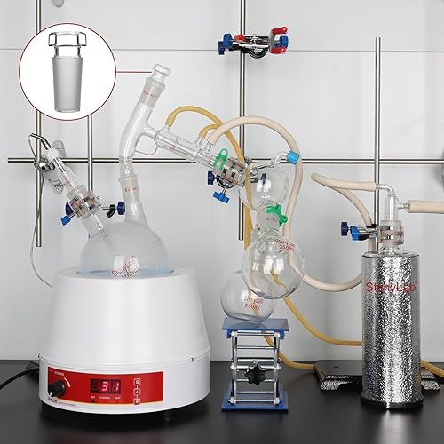 stonylab Glass Hex Head Hollow Glass Stopper, Hexagonal Head Glass Hollow Stopper for 24/40 Outer Joint Glass with Closed Bottom (5 Packs) - Poueer