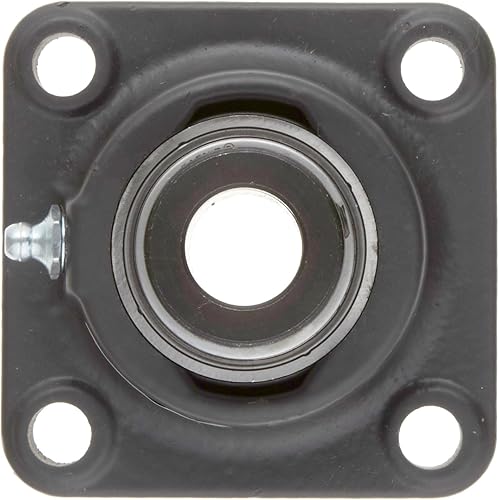 Timken RCJ1 1/2 Flange Unit, 4 Bolt Holes, Industrial-Duty, Relubricatable, Non-Expansion, Cast Iron, Eccentric Locking Collar, Inch, 1-1/2' Bore Diameter - Poueer