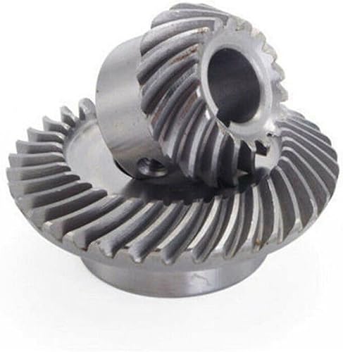 Pinion Gear 1 Set Metal Spiral Bevel Gear 18 Teeth 36 Teeth Milling Machine Accessories Lifting Gear C77 C96 Helical Mill Gear Part bore Shaft - Poueer