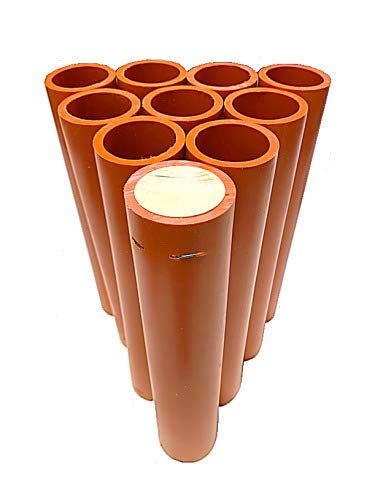 Mortar Tubes Fireworks 6PCS Orange HDPE - Poueer